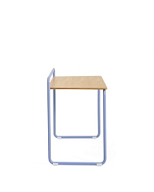 Tinn Письменный стол из ясеневого шпона с синей металлической конструкцией, 75 x 45,5