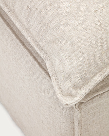 Anarela Пуф со съемным льняным чехлом бежевого цвета 80 х 80 см