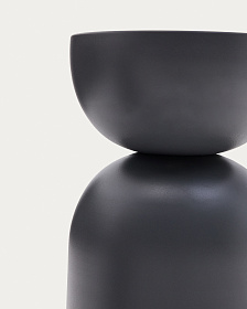 Приставной столик Rachell металл с серой окраской Ø30,5 см