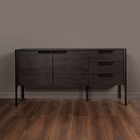 Сервант RONDA темный шпон ореха V36W1