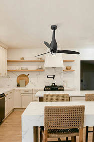 Матовый черный потолочный вентилятор Eterfan LED 128 см