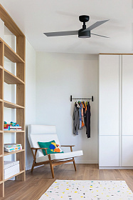 Потолочный вентилятор CRUISER S Ш1060MM черный/алюминиевый 3 P 18W LED DIM TUYA