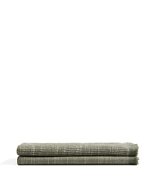 Плед Sareli из зеленой смесовой шерсти 130 x 170 см