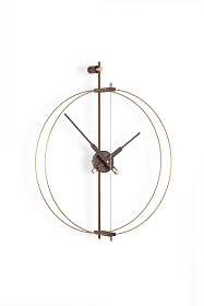 Часы настенные Mini Barcelona Premium Walnut/brass