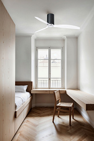 Глянцевый / прозрачный черный потолочный вентилятор Mini Tube Fan