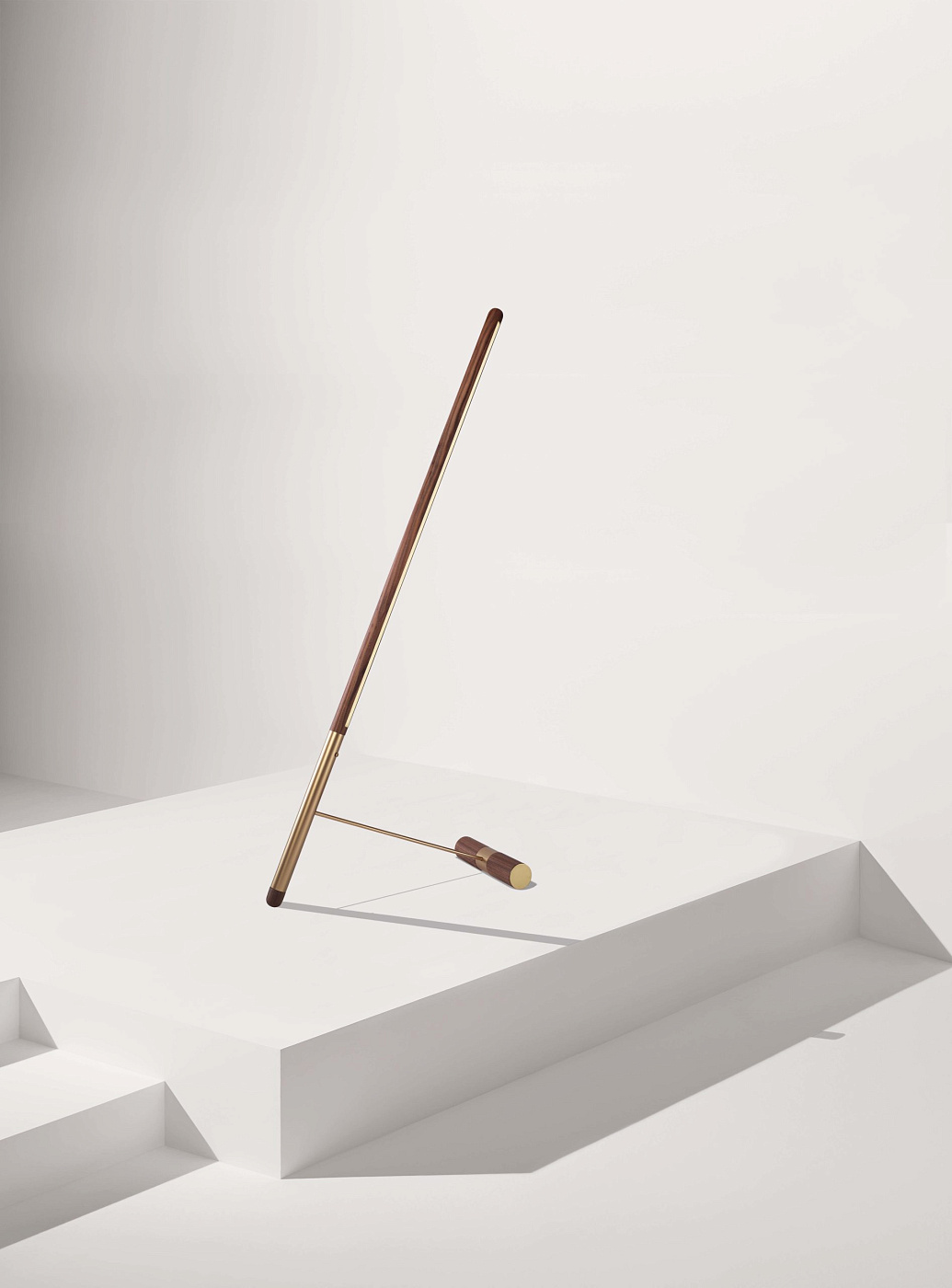 Торшер Linea D Walnut-Gold