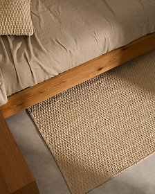 Ковер Mascarell из хлопка и полиэстера белого цвета 160 x 230 см