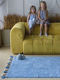 Хлопковый ковер Lillaland COLORFUL BLUE 120*180