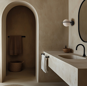 Бра Abbacus черное/опаловое стекло