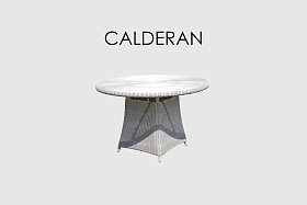 Круглый обеденный стол Calderan WHITE WASH D120