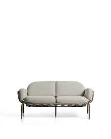 Уличный 2-х местный диван Joncols из алюминия цвета таупе, 164 см