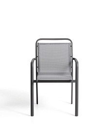 Уличный стул Luri из графитового алюминия и серого текстиля