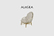 Кресло с высокой спинкой Alaska WHITE WASH