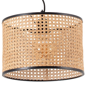 Подвесной светильник Mambo черный/из ротанга ø320 5L