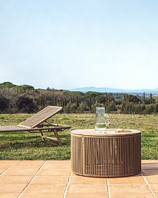 Dandara Журнальный столик из стали и бежевого шнура