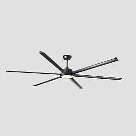 Потолочный вентилятор ROTTERDAM 25 XXL Ш2500MM черный 6P 32W LED 3000K