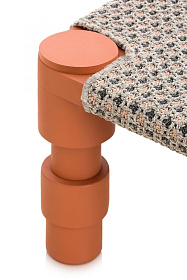 Индийская кровать GL Gofre терракотовая двойная