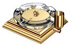 Золотая пепельница для сигар M-760L GOLD 23kt