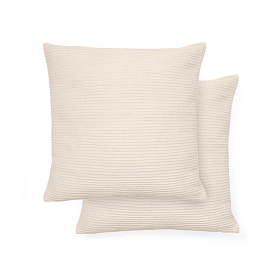 Набор из 2-х чехлов для подушек Vindi из хлопка цвета экрю 50 x 50 см