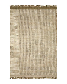 Ковер из шерсти Blart бежевого цвета с контрастной полосой по бокам 160 x 230 см