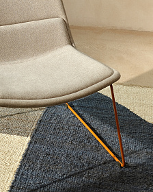 Zahara Стул со стальными ножками полиэстер бежевый