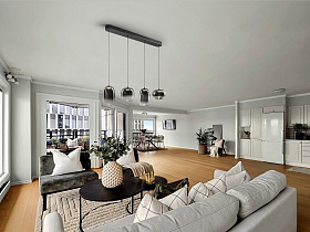 Onice Люстра 4L черно-дымчатый