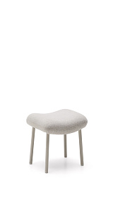 Пуф Inari бежевого цвета и стали с бежевой отделкой