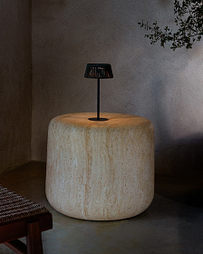 Уличная настольная лампа Aldet на солнечной батарее с зеленым шнуром