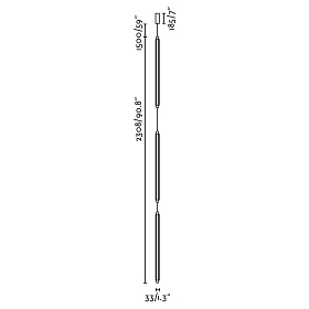 Подвесной светильник LUMINA 600 3L COLGANTE черный LED 36W 2200K