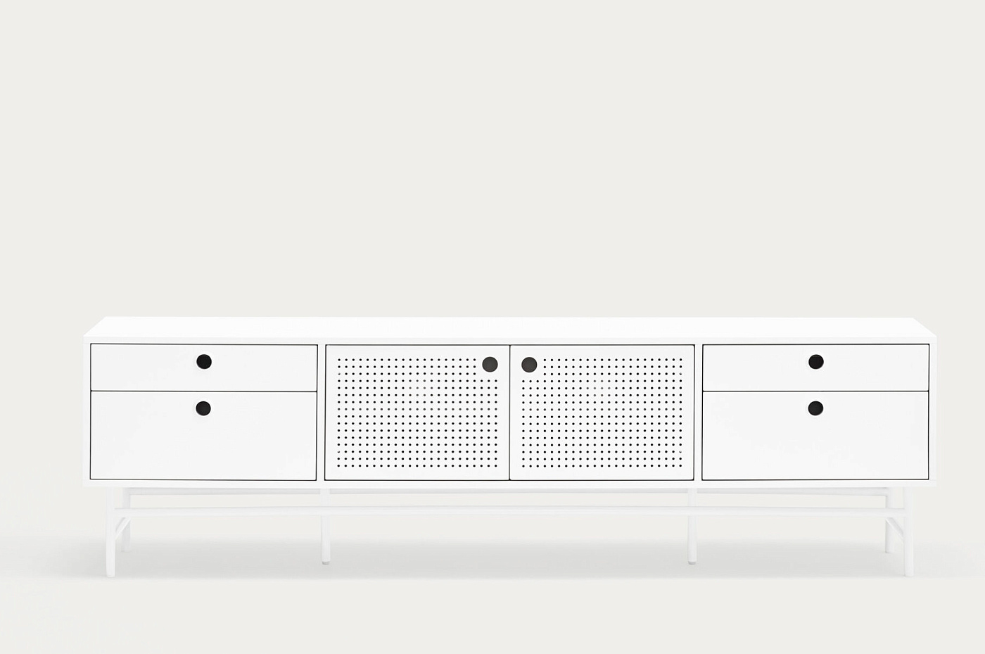 Тумба под ТВ Punto 2D4Dr белая