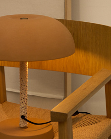 Настольная лампа Arinda из терракоты