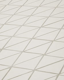 Уличный стол Maurina из зеленой оцинкованной стали с плиткой цвета экрю 182 x 91 см