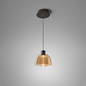 Подвесной светильник Drep S/01L янтарное зеркальное стекло