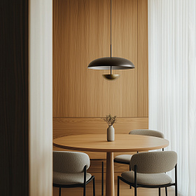 Подвесной светильник Ella черный металл/латунный диффузор