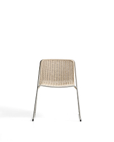 Уличный стул Tavari из бежевой веревки и стали