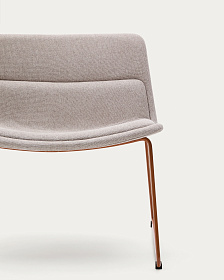 Zahara Стул со стальными ножками полиэстер бежевый