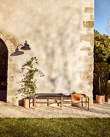 Набор из двух кашпо Karlina с поддоном терракотовых 33 см / 27 см