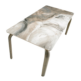 Обеденный стол 1142/DT-19075) из керамики в мраморной отделке