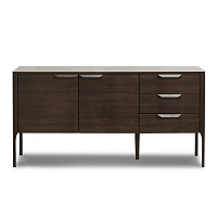 Сервант RONDA темный шпон ореха V36W1