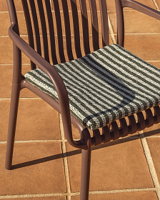 Подушка для стула Dirome в зеленую полоску, 100% ПЭТ, 40 x 40 см