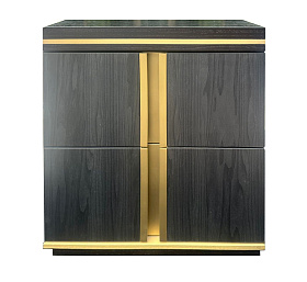 Тумбочка прикроватная Avignon темный шпон /латунь
