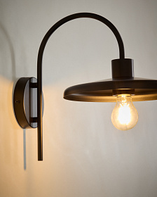 Настенный светильник Nuvira из черного металла