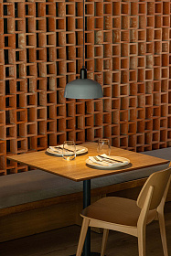 Подвесной светильник TATAWIN M с абажуром сине-серый металл 1xE27