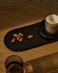 Набор из 2 черных алюминиевых подносов Mabic