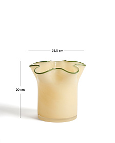 Ваза Endasi из желтого стекла 19,5см