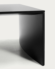 Черный лакированный журнальный столик Litto из МДФ, 140 x 70 см