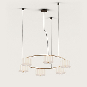 Люстра Flow 6L золотой металл