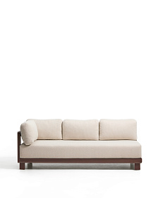 Трехместный диван Nerano из коричневого алюминия, 208 см