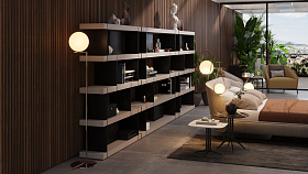 Книжный стеллаж WILLIS 2 Black gloss