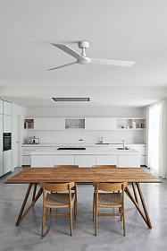 Вентилятор RUDDER L Ш1320mm белый / белый ясень 3 PALAS